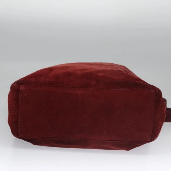 CHANEL Shoulder Bag Suede Red CC - Picture 6 of 15